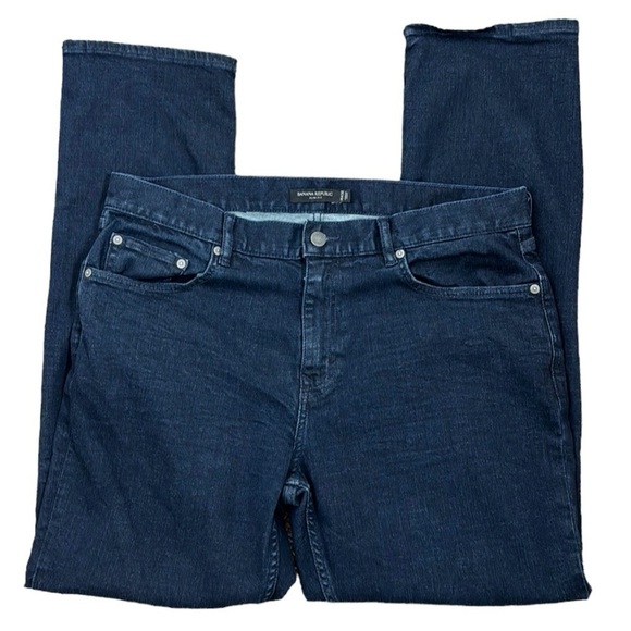 Banana Republic Denim Jeans Men's Slim 32 Blue Stretch 5-Pocket EUC - Picture 1 of 12